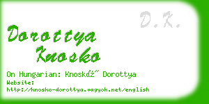 dorottya knosko business card